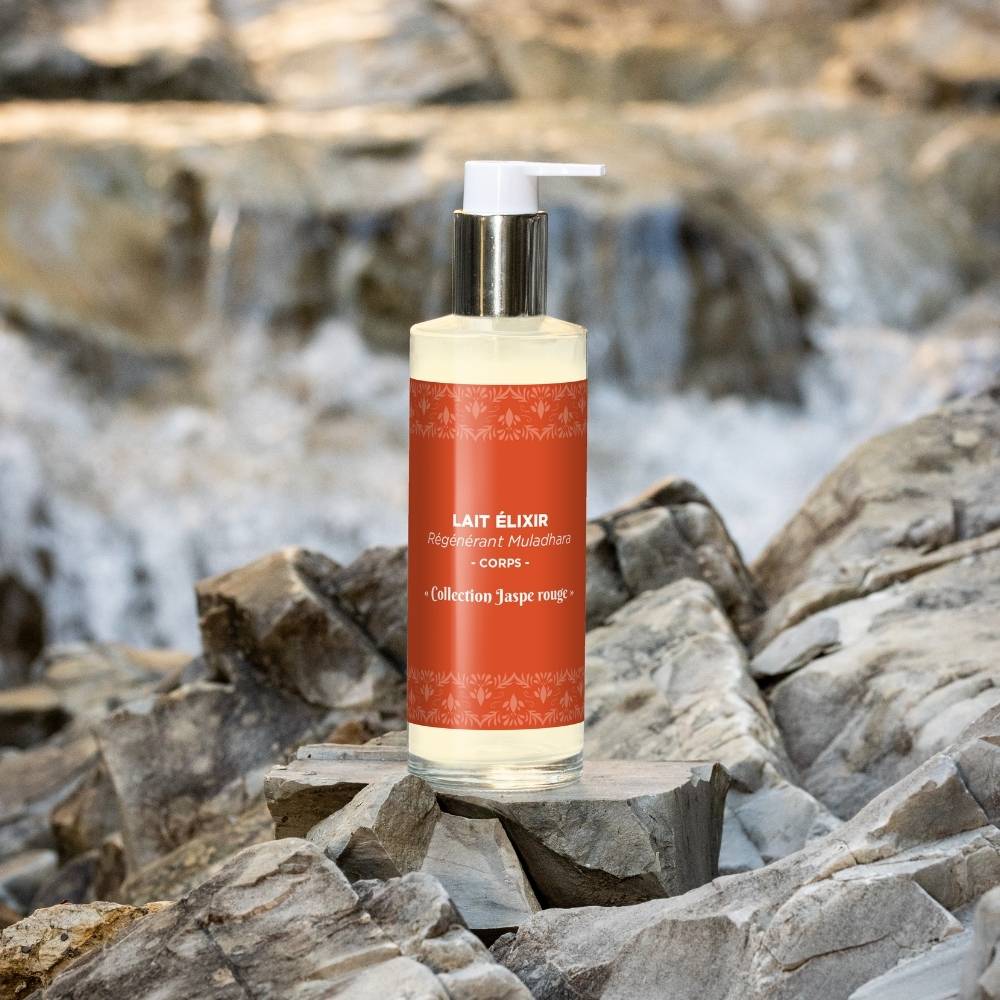 Lait Hydratant & Réconfortant – Élixir Muladhara au Jaspe Rouge