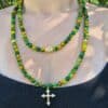 Collier en Agate Yellow et Green – Image 2